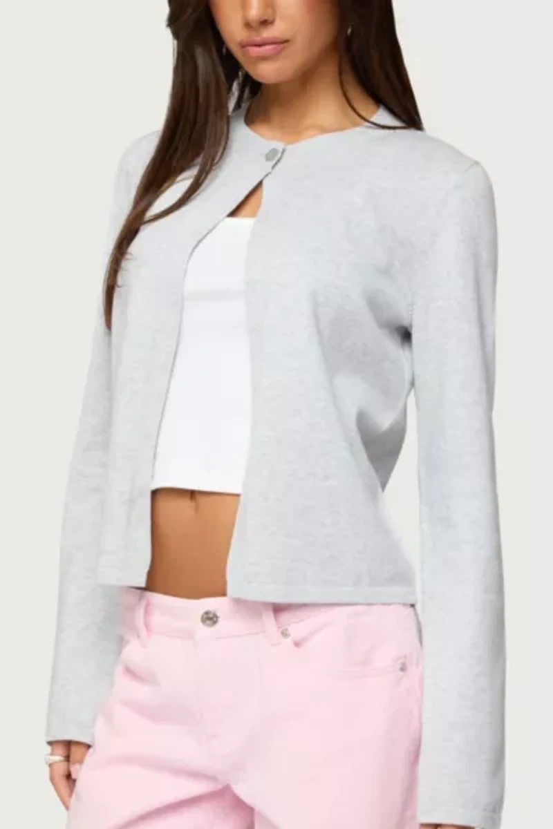 Edikted Jenie Split Front Knit Cardigan