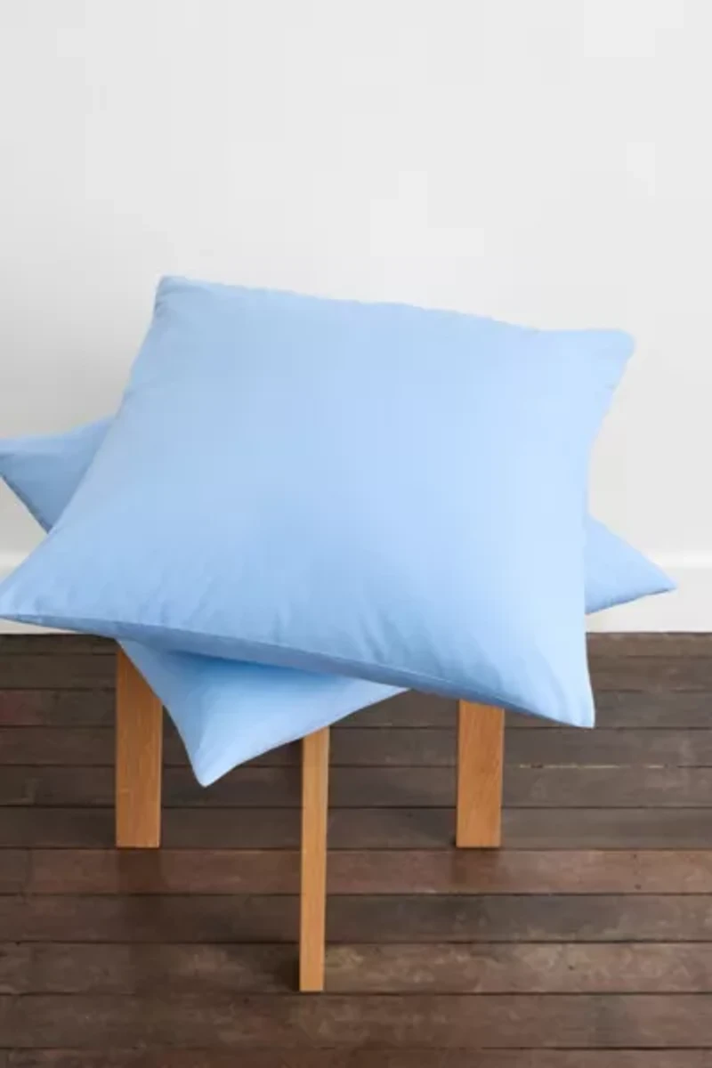 Bed Threads Organic Cotton Percale Square Pillowcase Set