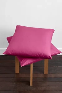 Bed Threads Organic Cotton Percale Square Pillowcase Set