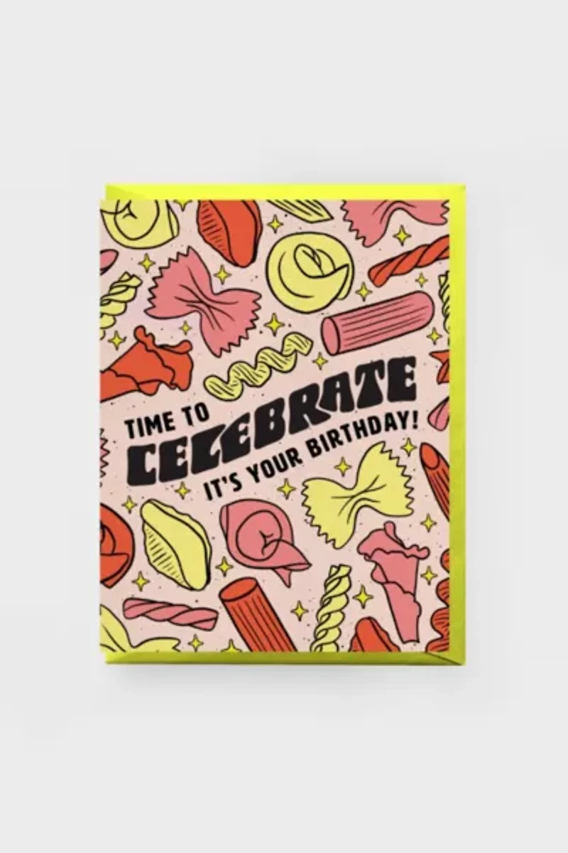 Boss Dotty Pasta Birthday Greeting Card