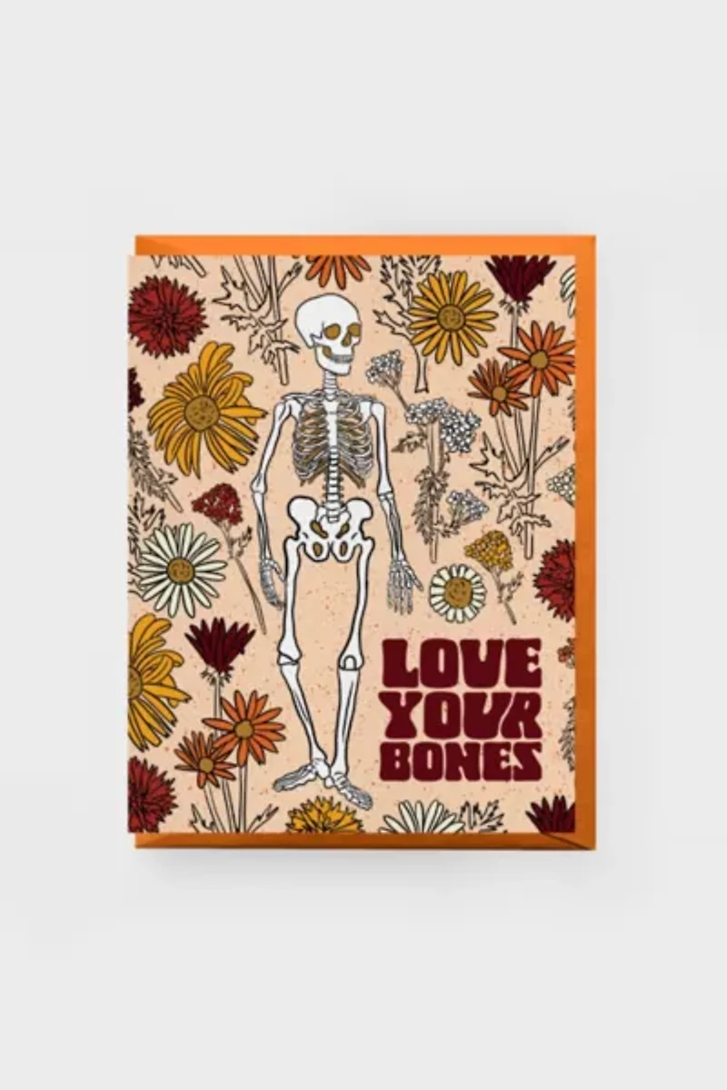 Boss Dotty Skeleton Love Greeting Card