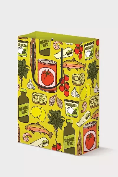 Boss Dotty Grocery Pattern Gift Bag