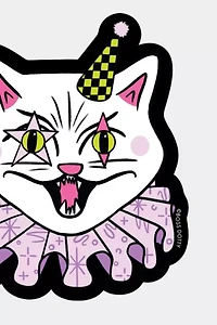 Boss Dotty Cat Clown Sticker