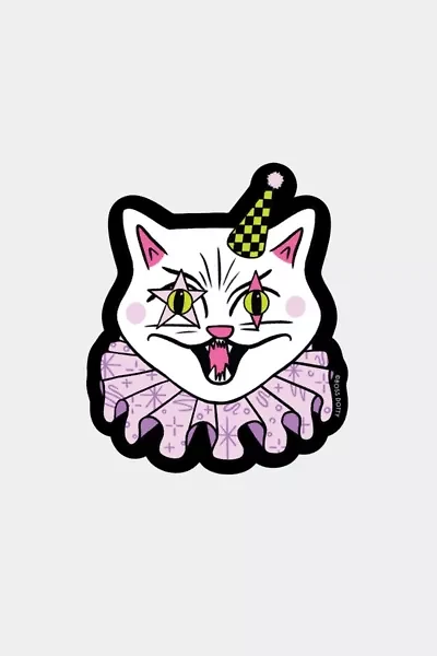 Boss Dotty Cat Clown Sticker