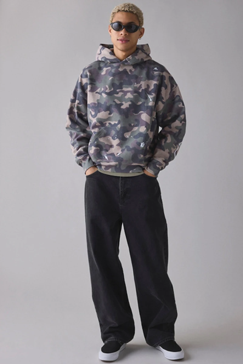 Ford Graphic Camo Paint Splatter Hoodie Sweatshirt