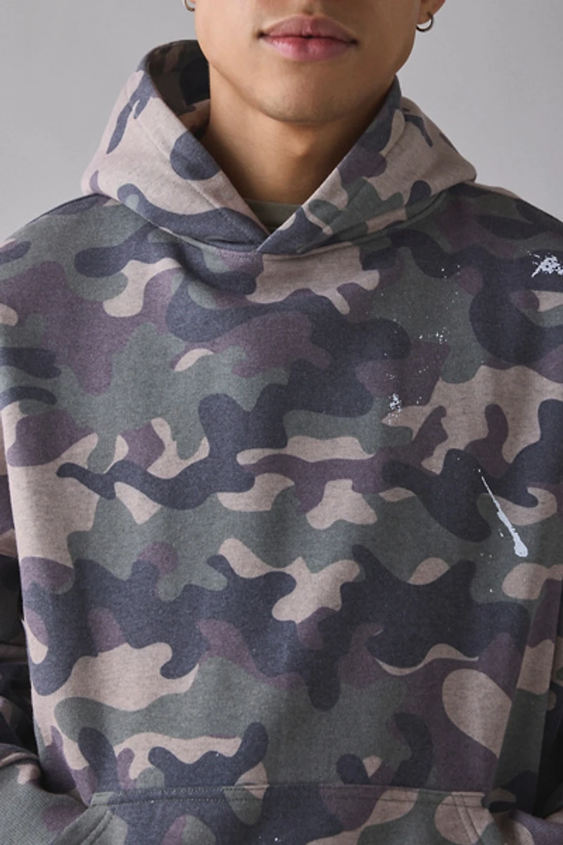 Ford Graphic Camo Paint Splatter Hoodie Sweatshirt