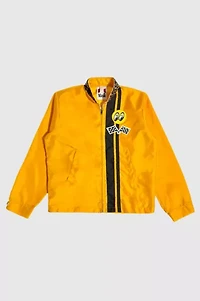 Vintage 1970's Moon Racing  Leopard Print Striped Racing Jacket