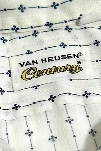 Vintage 1970's Van Huesen Century Fleur Stripe Print Shirt