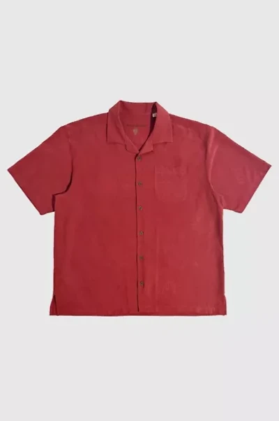 Vintage 1990's Tommy Bahama Silk Woven Loop Collar Lounge Shirt