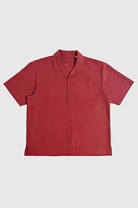 Vintage 1990's Tommy Bahama Silk Woven Loop Collar Lounge Shirt