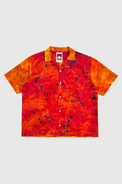 Vintage 1970's Tie Dye  Loop Collar Shirt