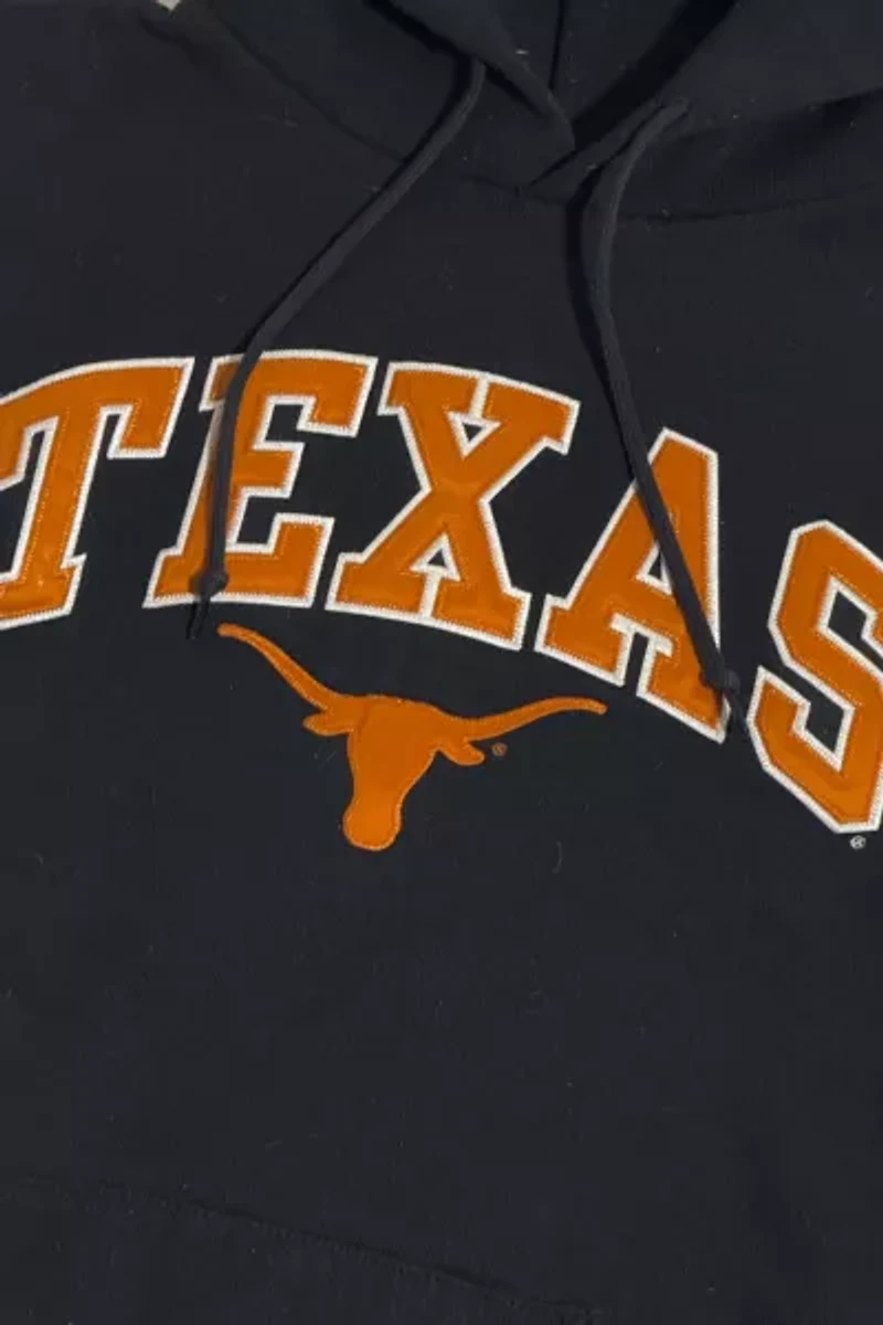 Vintage 1990's Texas Lettered Russell Brushed Hoodie Sweatshirt