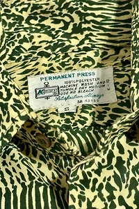 Vintage 1970's Kmart Animal Print Disco Shirt