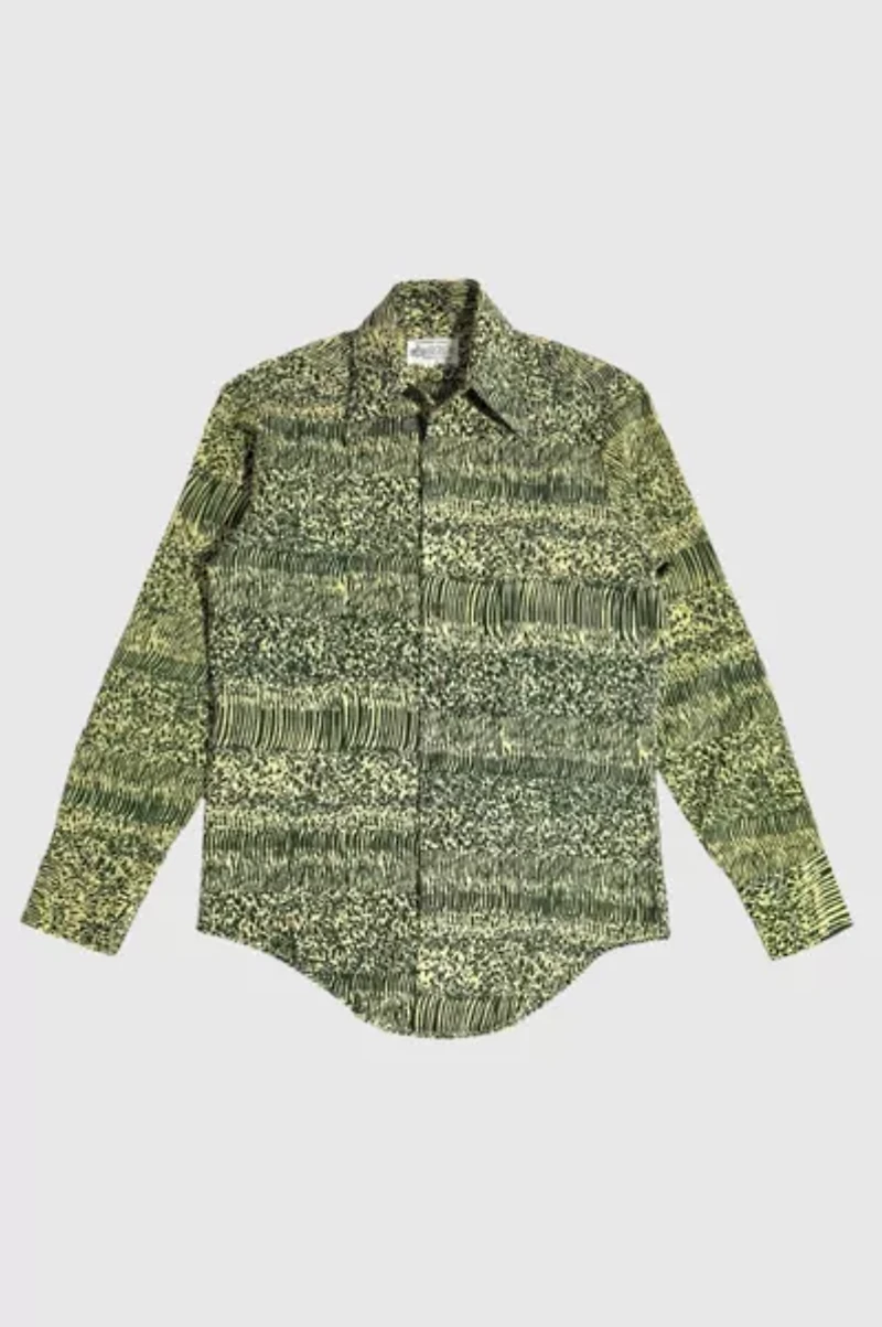 Vintage 1970's Kmart Animal Print Disco Shirt