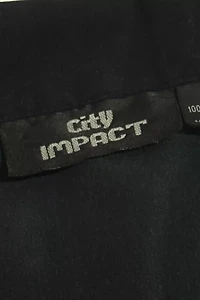 Vintage 1990's City Impact Tribal Dragon Loop Collar Lounge Shirt