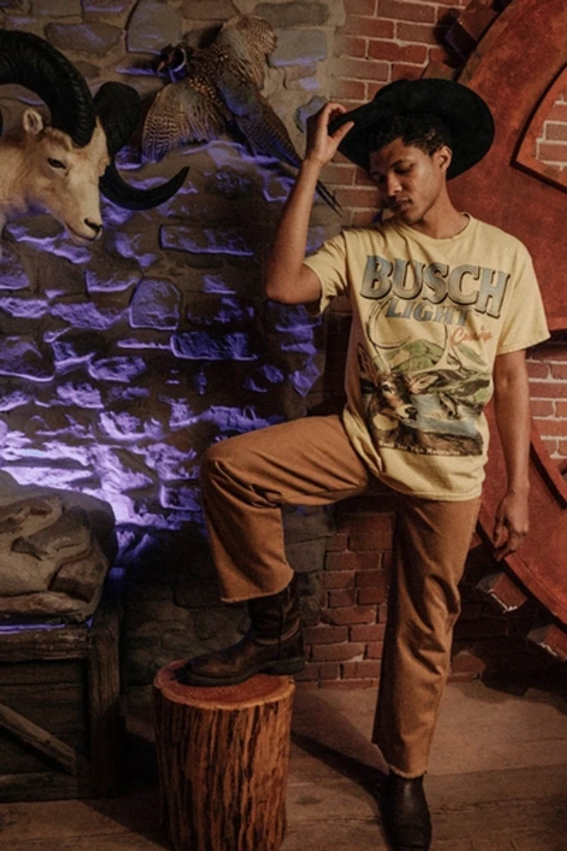 Junk Food Busch Light Deer Flea Market Tee