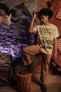 Junk Food Busch Light Deer Flea Market Tee