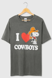 Junk Food I Love Cowboy Snoopy Flea Market Tee