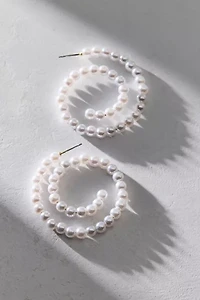 Frasier Sterling UO Exclusive Bordeaux Pearl Swirl Hoop Earring