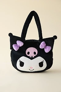 Sanrio Japan Originals Kuromi Shaped Plushie Tote Bag