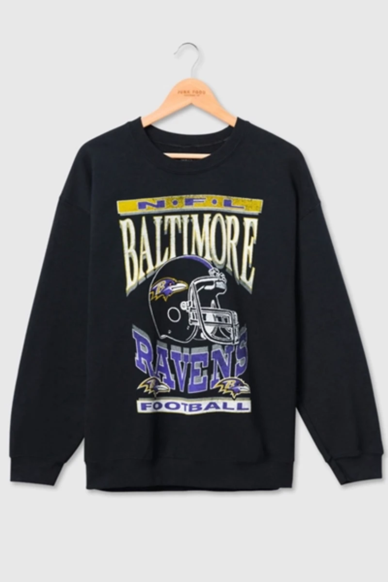 Junk Food NFL Helmet Flea Market Crew Neck Sweatshirt