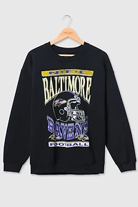 Junk Food NFL Helmet Flea Market Crew Neck Sweatshirt