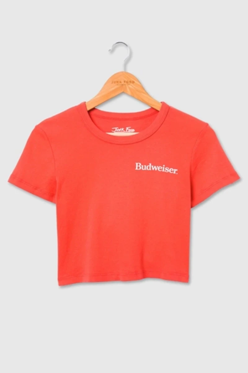 Junk Food Budweiser Label Baby Tee
