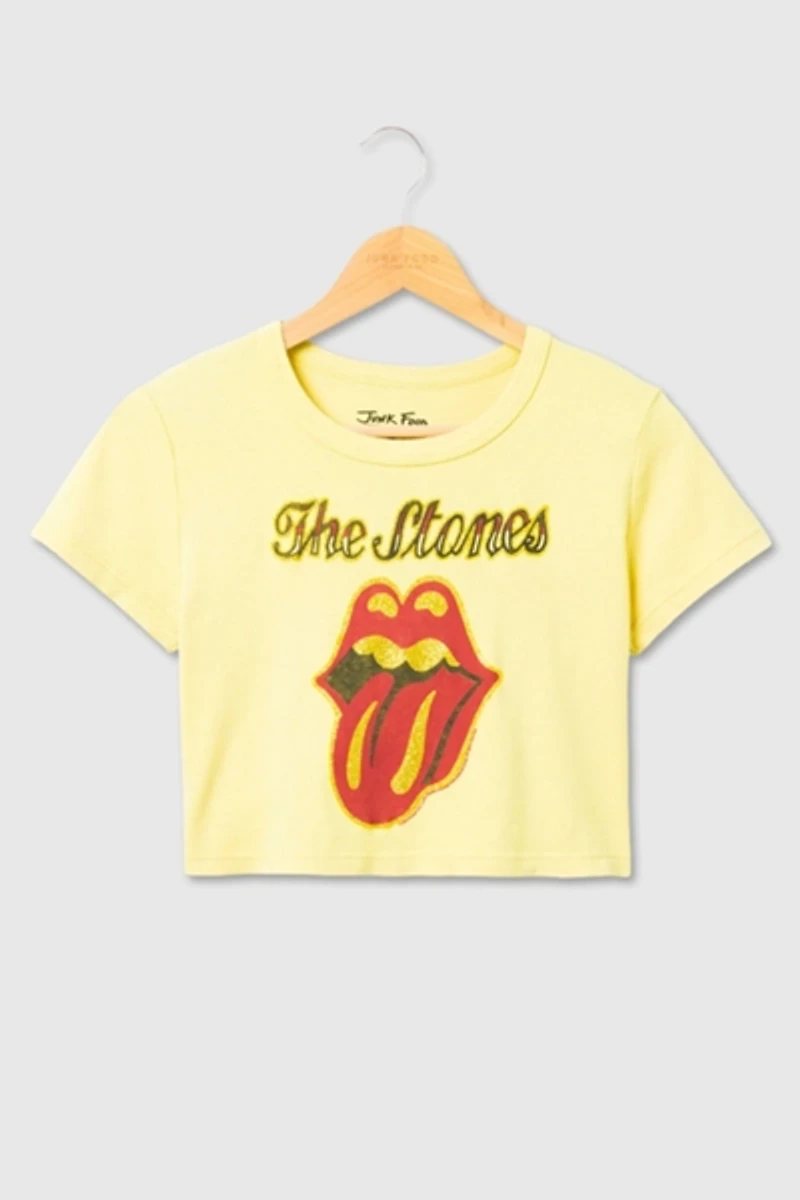 Junk Food The Rolling Stones Glitter Baby Tee