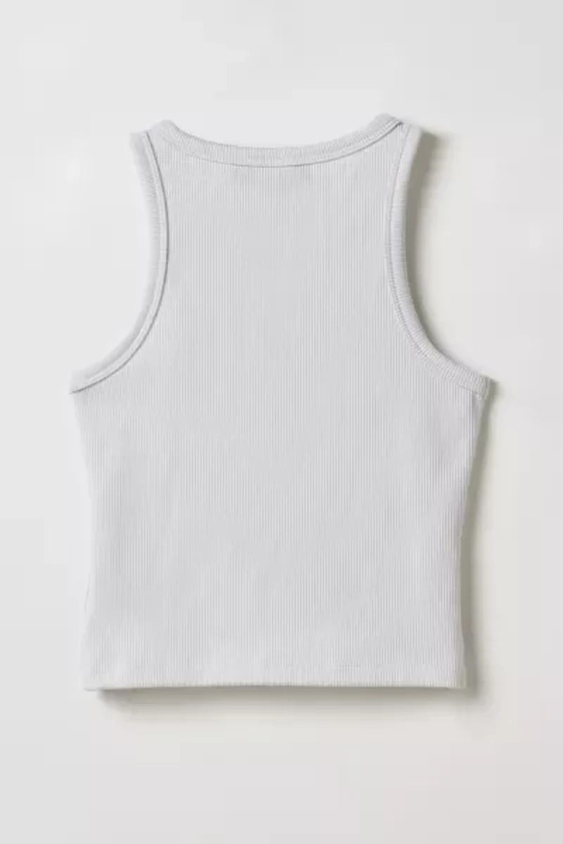 Vintage By RSTY Pierced Grommet Studded Ribbed Knit Cropped Tank Top