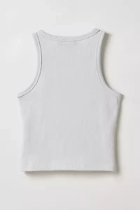 Vintage By RSTY Pierced Grommet Studded Ribbed Knit Cropped Tank Top