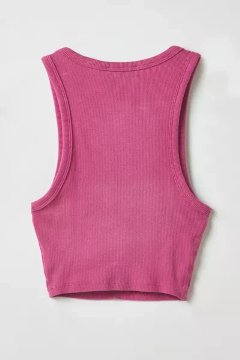 Vintage By RSTY Pink Pierced Grommet Cropped Tank Top