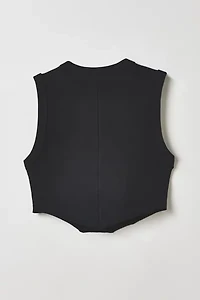 Vintage By RSTY Black Pierced Grommet Ultra-Cropped Muscle Tank Top