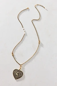Somewhere Tonight Filigree Heart Pendant Necklace