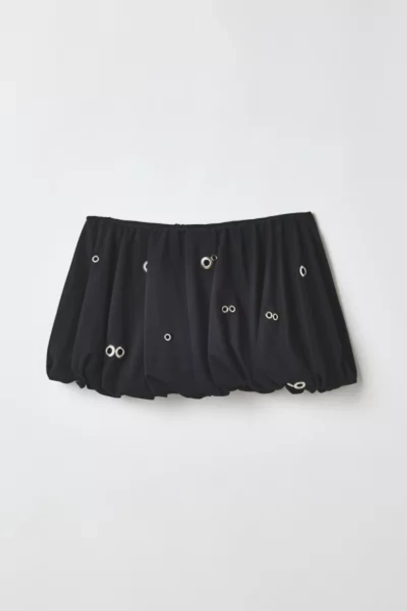 Vintage By RSTY Grommet Bubble Mini Skirt