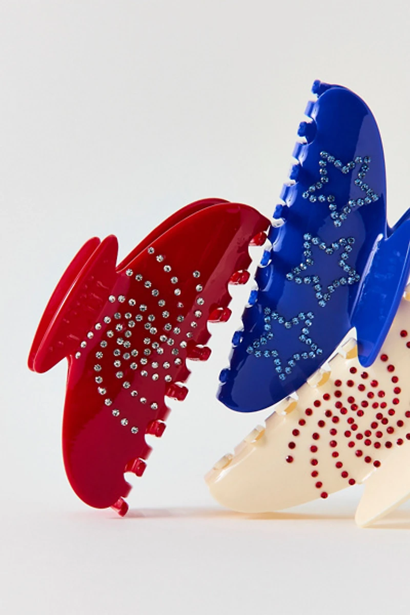 Talk More Rhinestone Claw Clip