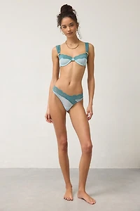 Wild Lovers Floraine Sheer Mesh Lace Trim Thong