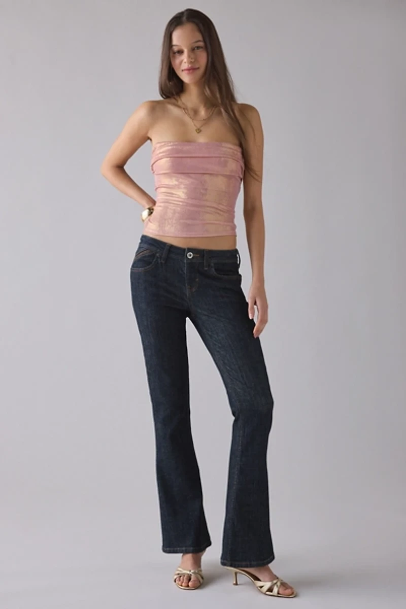 UO Coyote Metallic Shine Keyhole Cutout Tube Top