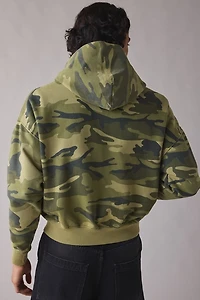 Shaka Wear Cropped Two-Way Zip Hoodie Sweatshirt