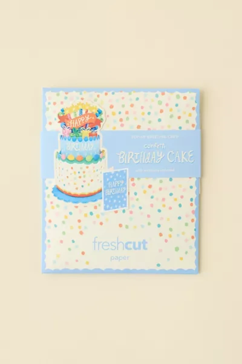 FreshCut Paper Mini Confetti Cake Pop-Up Birthday Card