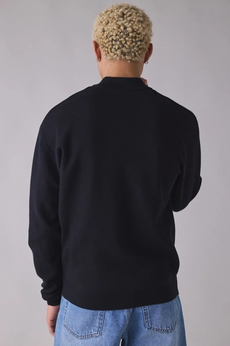 Students Golf Giovanni Spell Out Knit Quarter-Zip Sweater