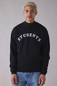 Students Golf Giovanni Spell Out Knit Quarter-Zip Sweater