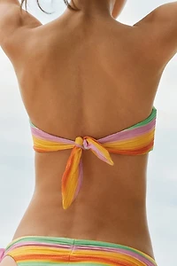 Dippin Daisys Ellis Flower Applique Bandeau Bikini Top