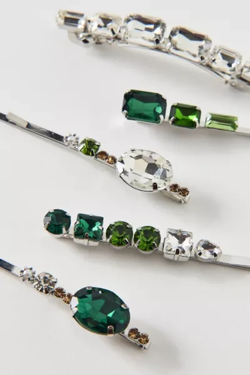 Mixed Jeweled Hair Clips Set