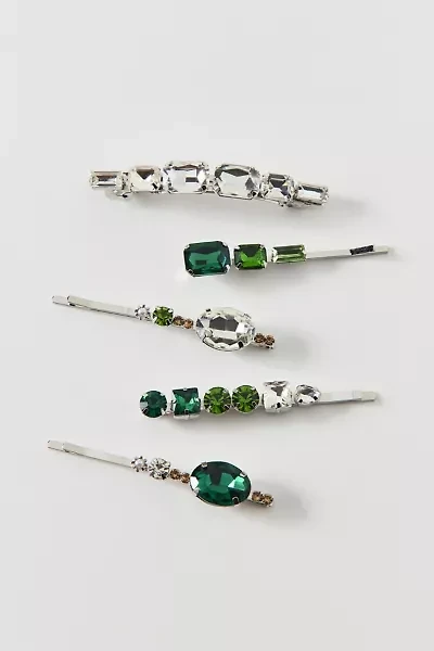 Mixed Jeweled Hair Clips Set
