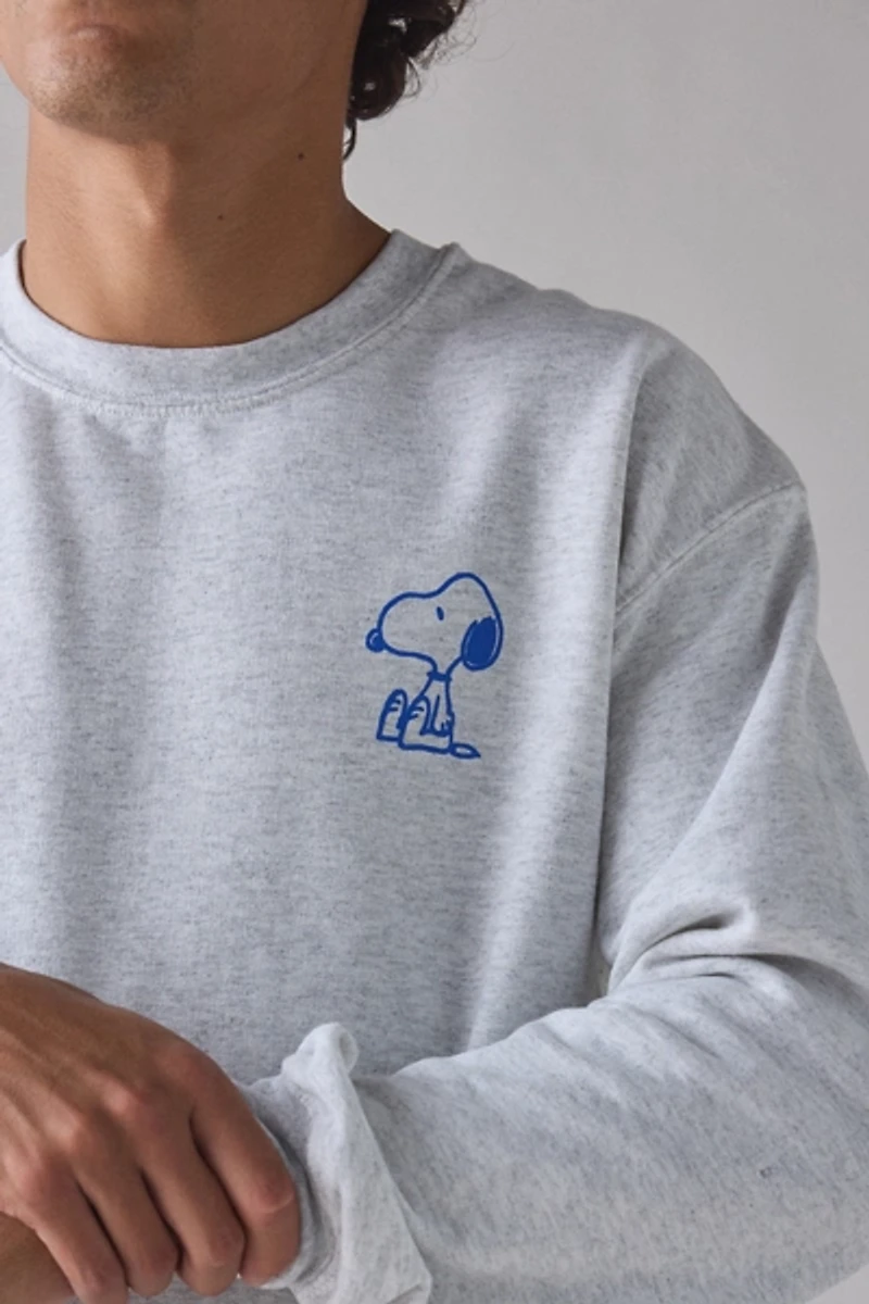 Peanuts Snoopy Comic Strip Graphic Crew Neck Sweatshirt