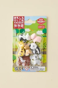 Iwako Zoo Animal Eraser Set