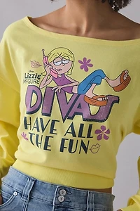 Lizzie McGuire Graphic Off-The-Shoulder Pullover