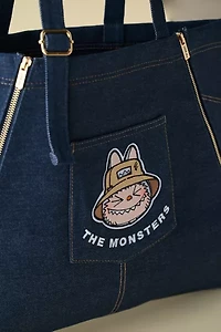 POP MART The Monsters Labubu Fall In Wild Series Denim Apron & Tote Bag