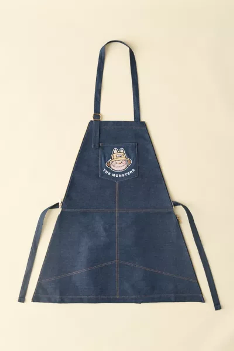 POP MART The Monsters Labubu Fall In Wild Series Denim Apron & Tote Bag