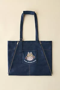 POP MART The Monsters Labubu Fall In Wild Series Denim Apron & Tote Bag